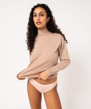 Culotte en maille côtelée femme (lot de 2) vue2 - GEMO 4G FEMME - GEMO