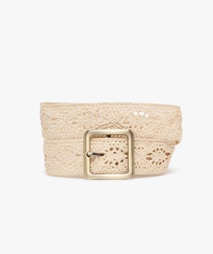 Ceinture tressée avec motifs ajourés femme vue1 - GEMO (ACCESS) - GEMO