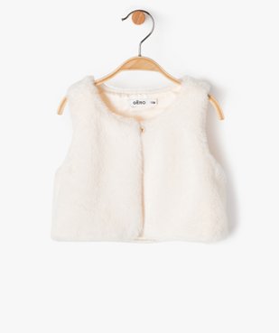 Gilet bébé fille sans manches en fourrure imitation vue1 - GEMO(BEBE DEBT) - GEMO