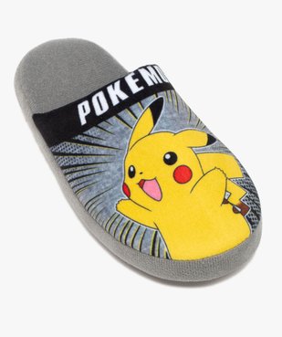 Chaussons garçon mules en velours ras Pikachu - Pokemon vue5 - POKEMON - GEMO