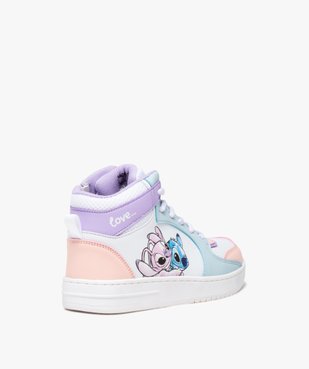 Baskets fille mid-cut pastel à zip imprimées Stitch et Angel - Disney vue4 - LILO & STITCH - GEMO