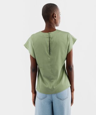 Blouse à manches courtes en matière satinée femme vue3 - GEMO(FEMME PAP) - GEMO