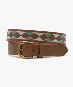 Ceinture brodée avec boucle métallique femme vue1 - GEMO (ACCESS) - GEMO