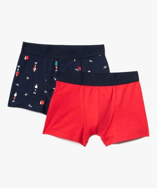 Boxers assortis en coton stretch garçon (lot de 2) vue1 - GEMO 4G GARCON - GEMO