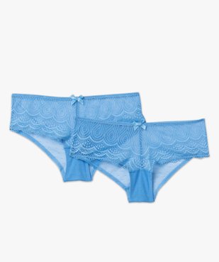 Shorty en dentelle et tulle femme (lot de 2) vue4 - GEMO(HOMWR FEM) - GEMO