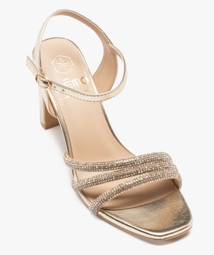 Sandales femme à talon haut et brides strass vue6 - FOLLOW ME - GEMO