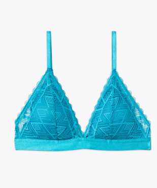 Soutien-gorge triangle en dentelle avec mousses amovibles vue4 - GEMO(HOMWR FEM) - GEMO