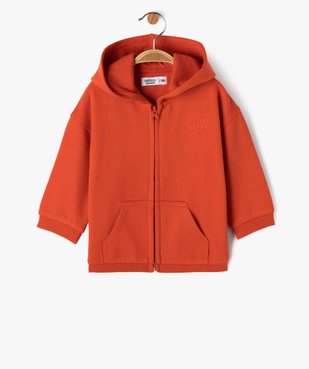 Sweat zippé à capuche bébé garçon vue1 - GEMO 4G BEBE - GEMO