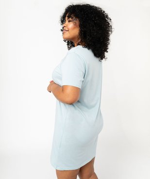 Chemise de nuit à manches courtes avec motifs femme grande taille vue3 - GEMO 4G FEMME - GEMO