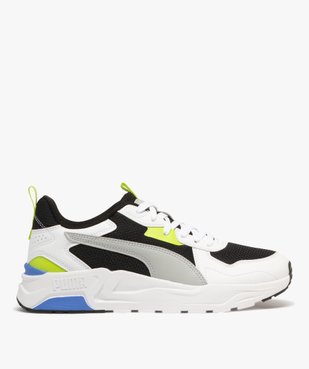 Baskets homme running bi-matières à détails fluos - Puma vue1 - PUMA - GEMO