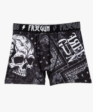 Boxer microfibre douce imprimée homme - Freegun vue4 - FREEGUN - GEMO