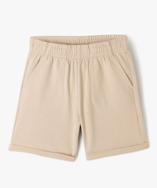 Short en maille légère avec revers garçon vue1 - GEMO (ENFANT) - GEMO