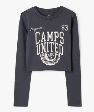 Tee-shirt manches longues raccourci imprimé fille - Camps United vue1 - CAMPS - GEMO