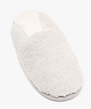 Chaussons femme mules fourrées en sherpa détails scintillants vue5 - GEMO(HOMWR FEM) - GEMO