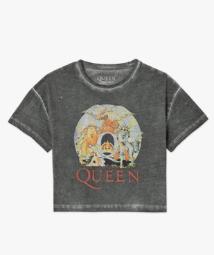 Tee-shirt femme ample et court à motif - Queen vue4 - QUEEN - GEMO