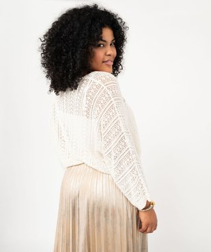 Pull ajouré en maille scintillante femme grande taille vue4 - GEMO (G TAILLE) - GEMO