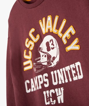 Sweat garçon en molleton doux imprimé football américain - Camps United vue2 - CAMPS UNITED - GEMO