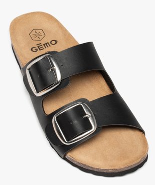 Mules femme à double bride à boucles unies vue5 - GEMO (CASUAL) - GEMO