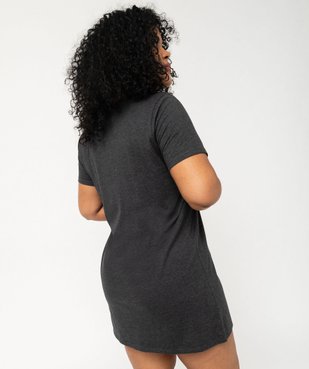 Chemise de nuit à manches courtes avec motifs femme grande taille vue3 - GEMO 4G FEMME - GEMO