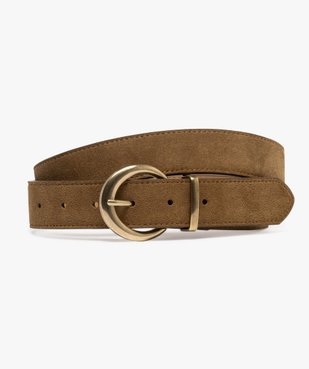 Ceinture unie avec boucle métallique ronde femme vue1 - GEMO (ACCESS) - GEMO