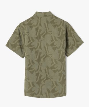 Chemise à manches courtes à motifs ton sur ton garçon vue3 - GEMO (JUNIOR) - GEMO