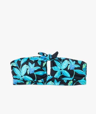 Haut de maillot de bain bandeau à motifs fleuris femme vue5 - GEMO 4G FEMME - GEMO