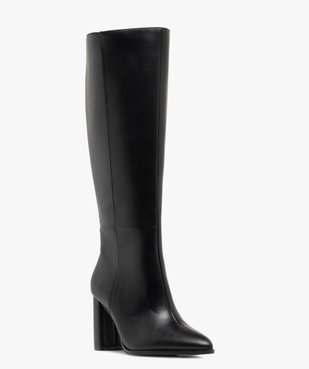 Bottes femme à talon large et bout pointu avec zip vue2 - FOLLOW ME - GEMO