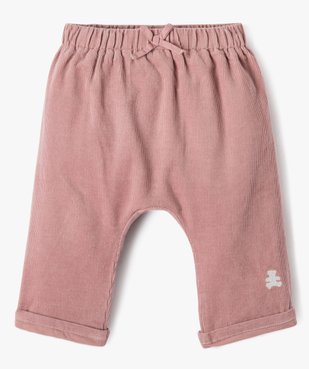 Pantalon ample en velours fines côtes bébé - LuluCastagnette vue1 - LULUCASTAGNETTE - GEMO