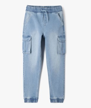 Jean cargo en denim délavé et extensible garçon vue2 - GEMO (JUNIOR) - GEMO