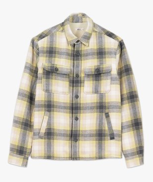 Surchemise à carreaux en flanelle doublée sherpa homme vue4 - GEMO (HOMME) - GEMO