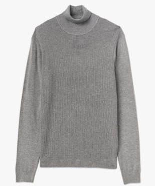 Pull fin à col roulé maille fantaisie sur l’avant homme vue4 - GEMO 4G HOMME - GEMO