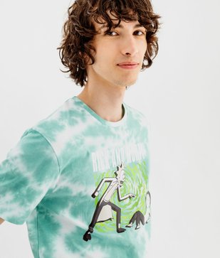 Tee-shirt manches courtes tie-and-dye imprimé homme - Rick & Morty vue5 - RICK ET MORTY - GEMO