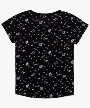 Tee-shirt fille ample imprimé avec dos rallongé et arrondi vue1 - GEMO (JUNIOR) - GEMO