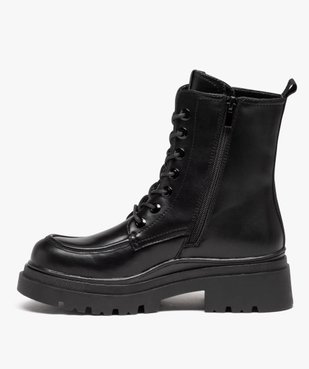 Boots doublés sur semelle crantée femme vue3 - GEMO (CASUAL) - GEMO