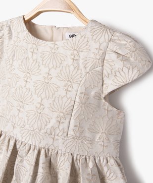 Robe de cérémonie avec motifs brodés bébé fille vue2 - GEMO(BEBE DEBT) - GEMO