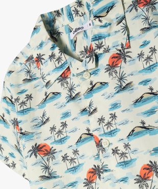 Chemise manches courtes imprimé tropical garçon vue3 - GEMO (ENFANT) - GEMO