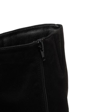 Bottes à talon et bout carré en suédine femme vue6 - SANS MARQUE - GEMO