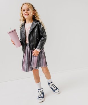 Blouson zippé look rock à doublure peluche vue7 - GEMO (ENFANT) - GEMO