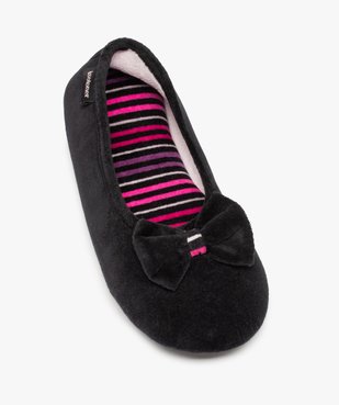 Chaussons femme ballerines unies en velours - Isotoner vue5 - ISOTONER - GEMO