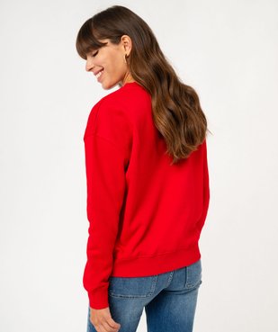 Sweat molletonné avec motif poitrine femme - LuluCastagnette vue4 - LULUCASTAGNETTE - GEMO