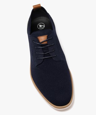 Derbies homme unies en mesh avec col stretch et semelle bicolore vue5 - GEMO(URBAIN) - GEMO