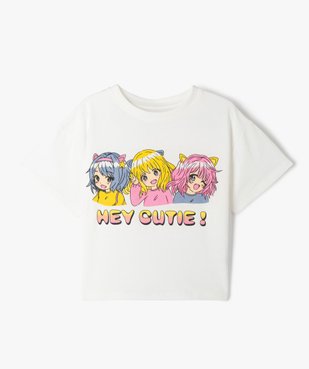 Tee-shirt à manches courtes avec motif girly vue1 - GEMO 4G FILLE - GEMO