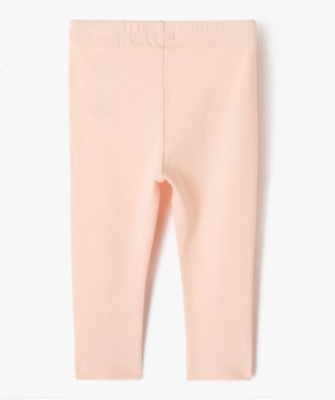 Legging long en coton stretch bébé fille vue3 - GEMO 4G BEBE - GEMO