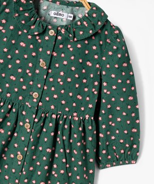 Robe en velours fines côtes bébé fille vue2 - GEMO(BEBE DEBT) - GEMO