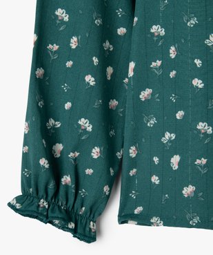 Blouse fille fluide à smocks et motif fleuri vue3 - GEMO (ENFANT) - GEMO