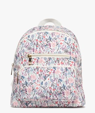 Sac à dos compact fleuri femme vue2 - GEMO 4G FEMME - GEMO