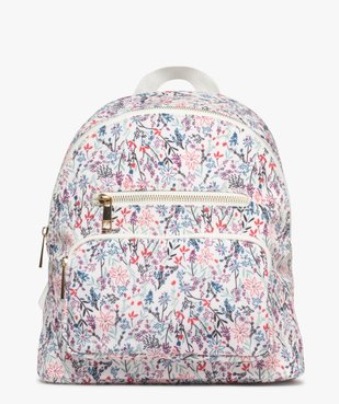 Sac à dos compact fleuri femme vue1 - GEMO 4G FEMME - GEMO