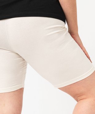 Short en maille extensible avec ceinture élastique  femme grande taille vue2 - GEMO 4G GT - GEMO