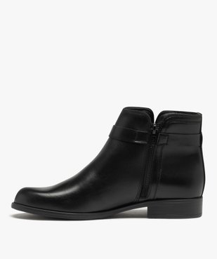 Low-boots dessus cuir avec bride fantaisie femme - Tanéo vue3 - TANEO - GEMO