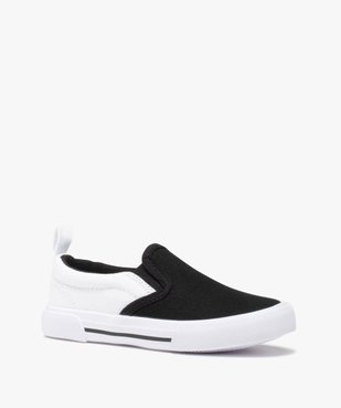 Slip-on garçon en toile bicolores avec col élastiqué vue2 - GEMO (ENFANT) - GEMO